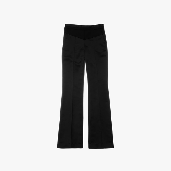 Helmut Lang Tux Satin Pant in Black - Picture 8 of 16